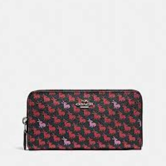 Coach Accordion Zip Wallet Lunar New Year Of The Rabbit - Picture 1 of 8